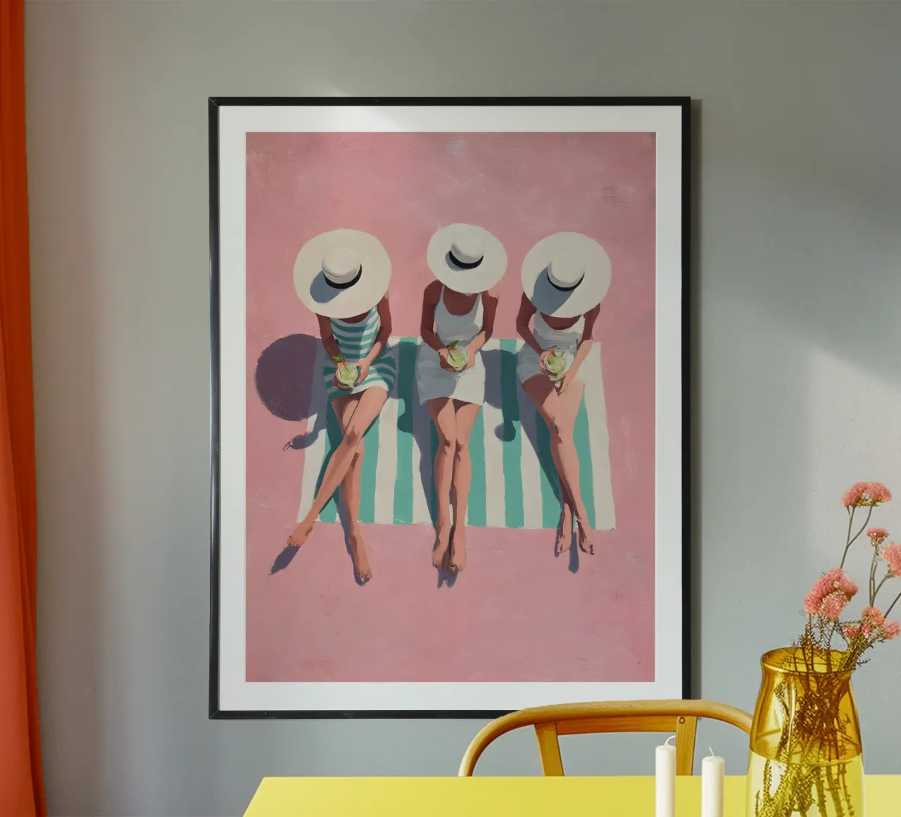 Summer Holiday poster with plastic frame by Gypsy Galleria