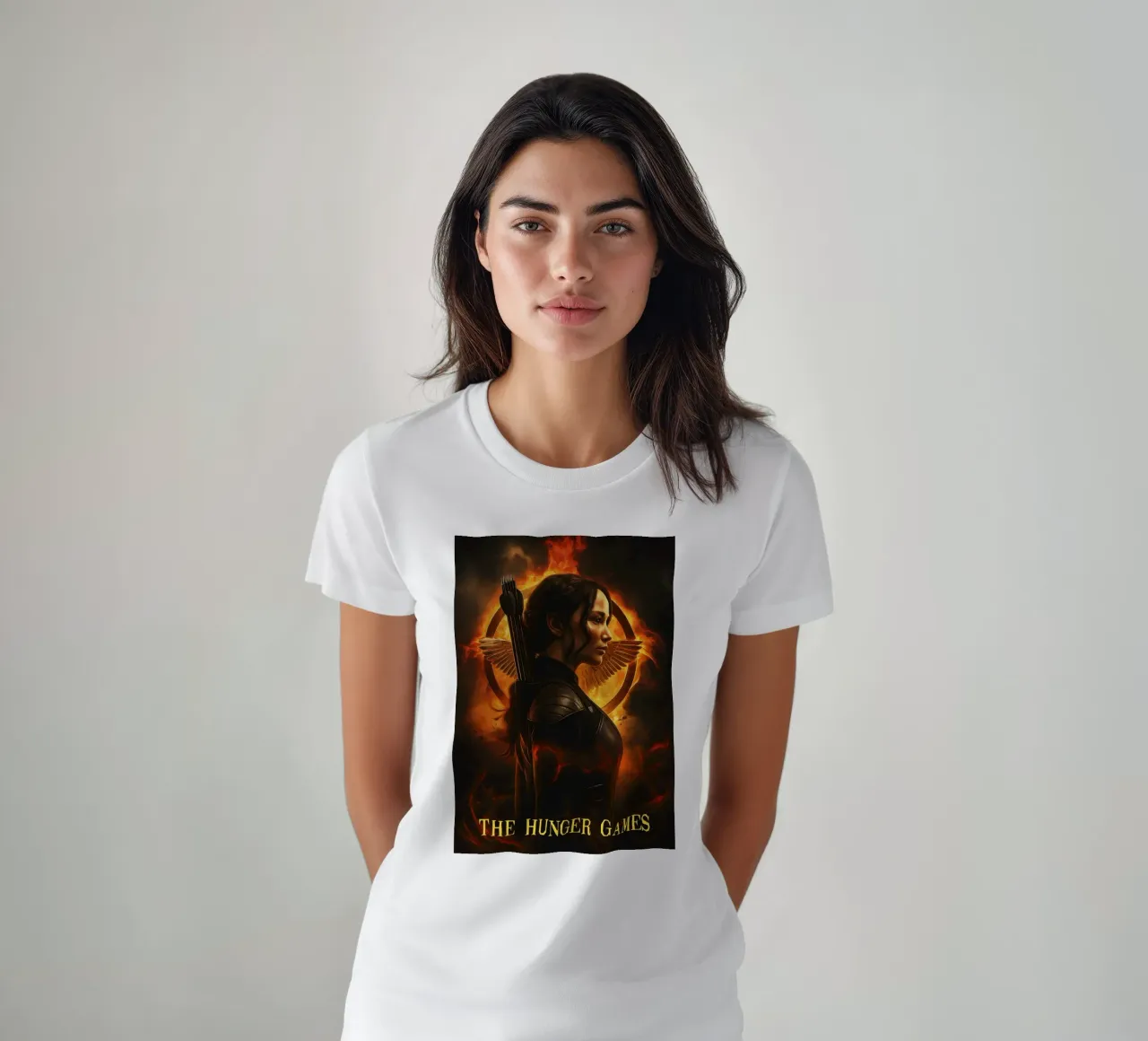 the hunger games movie art repainting t-shirt da inaras