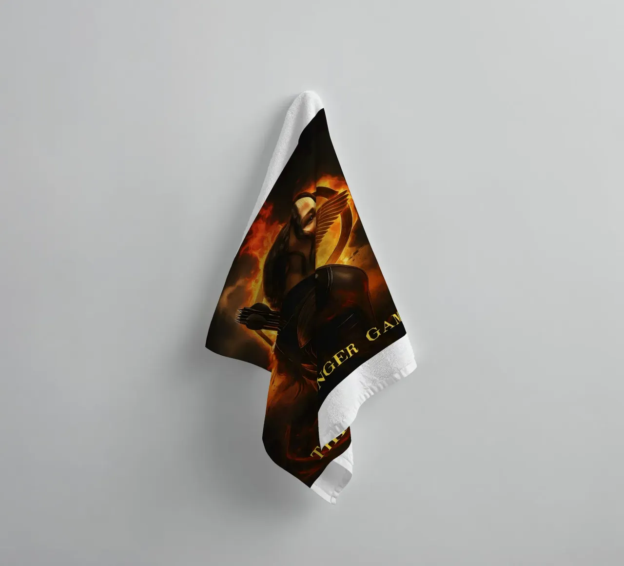 the hunger games movie art repainting asciugamano da bagno da inaras