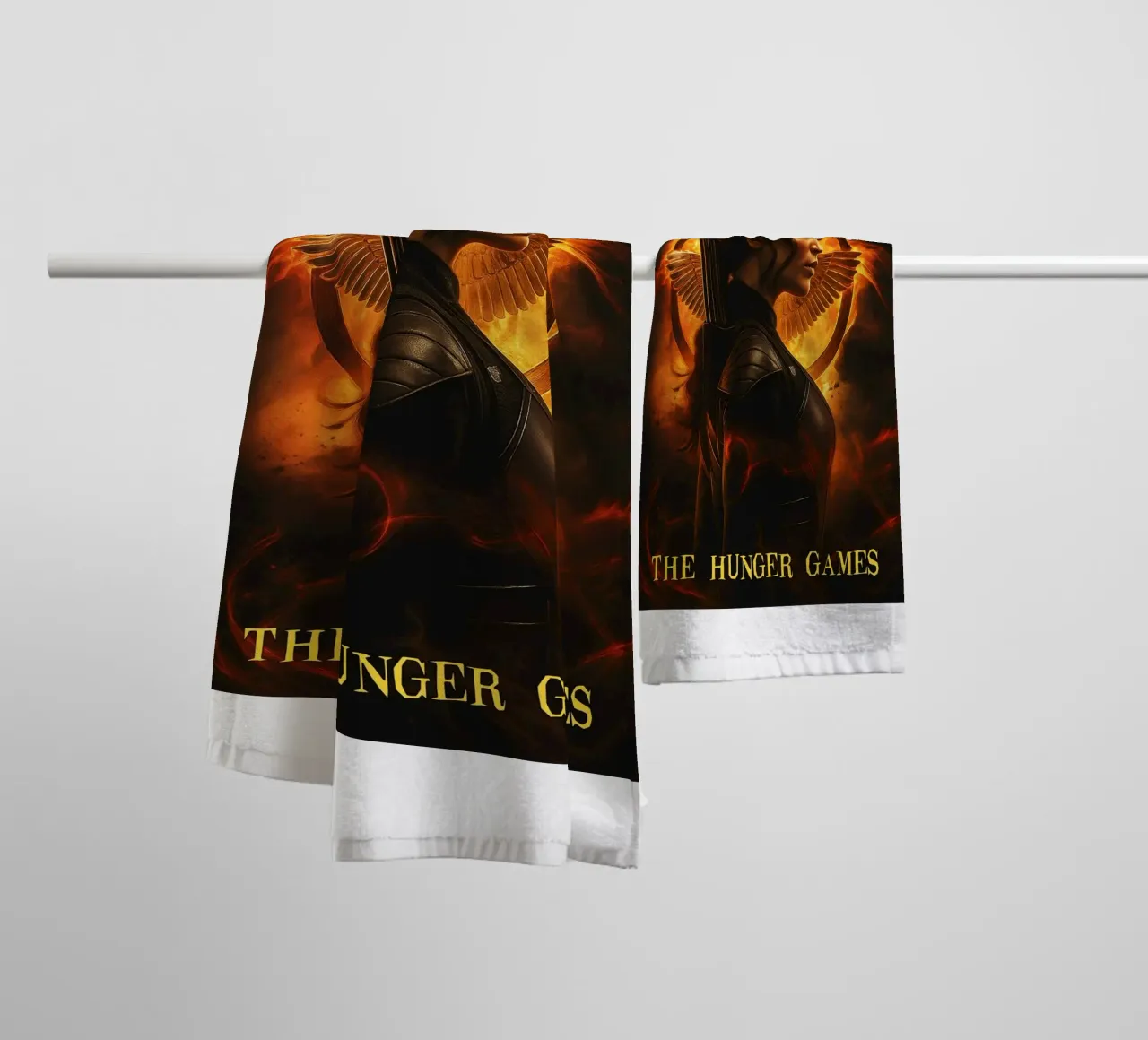 the hunger games movie art repainting asciugamano da bagno da inaras