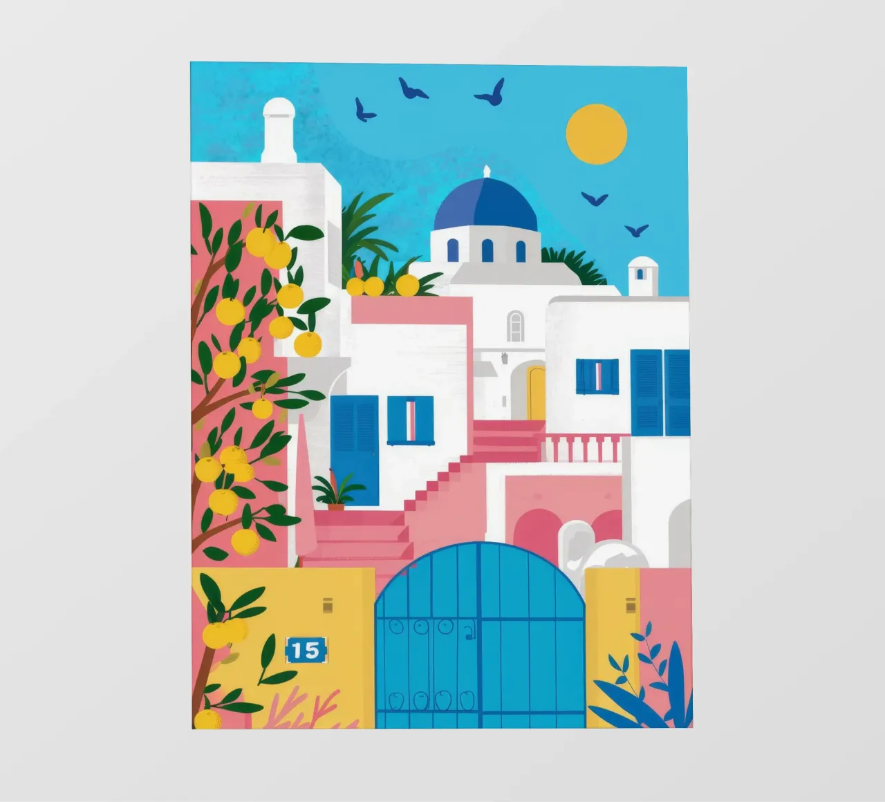 Santorini Blue Gateway telo in pvc da Pake Nebula
