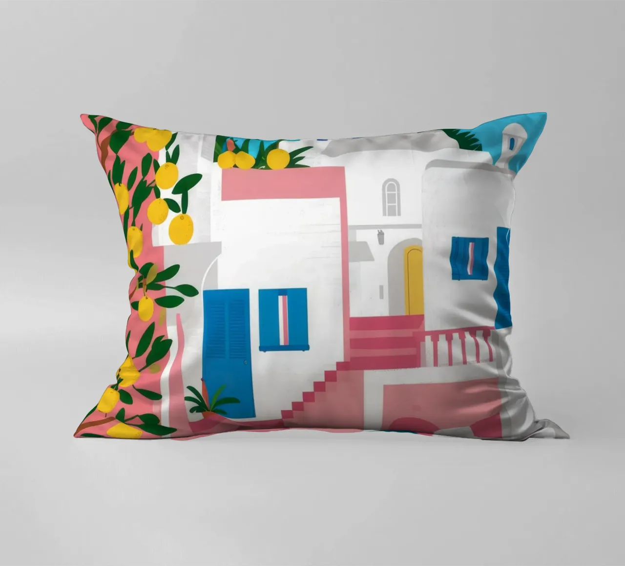 Santorini Blue Gateway cuscino da Pake Nebula