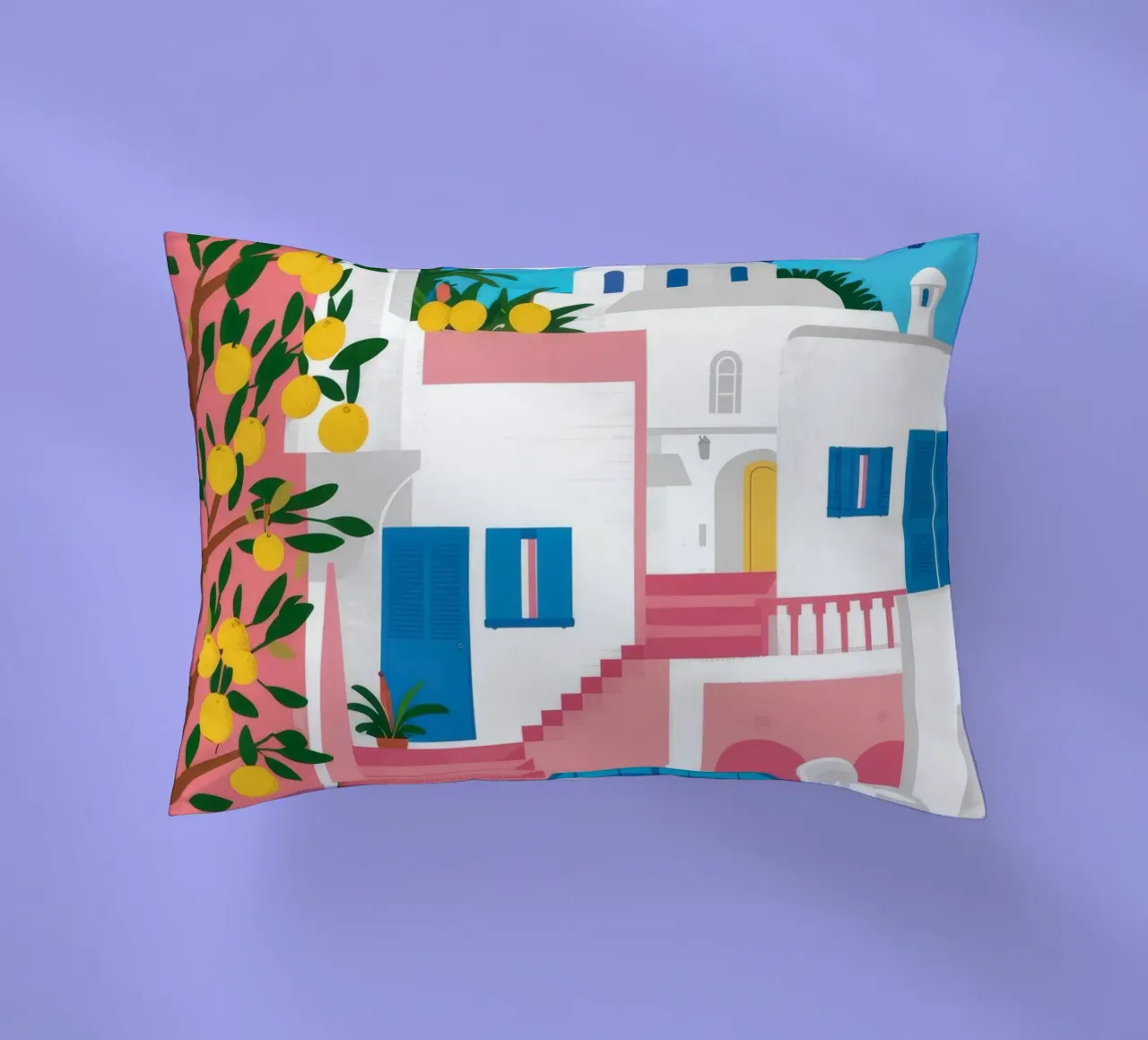 Santorini Blue Gateway cuscino da Pake Nebula