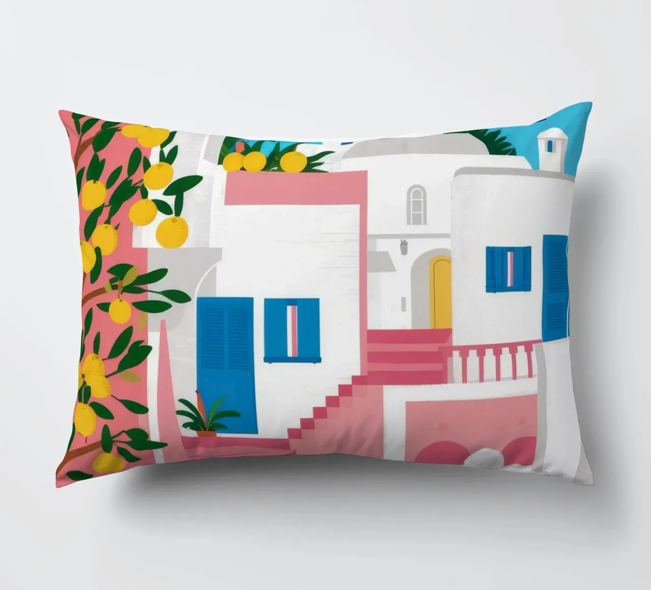 Santorini Blue Gateway cuscino da Pake Nebula