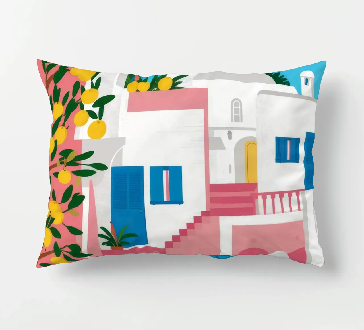 Santorini Blue Gateway cuscino da Pake Nebula