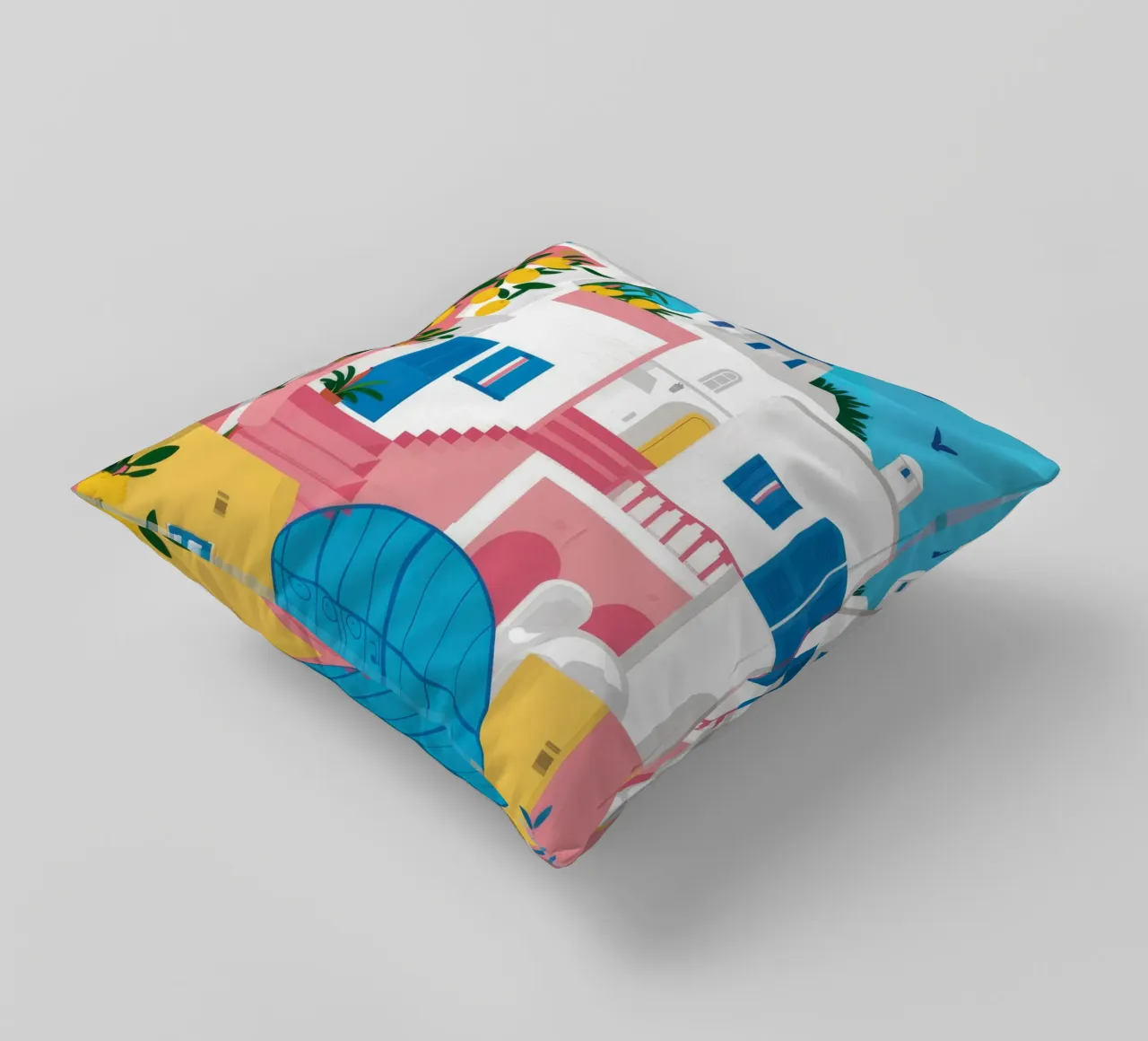 Santorini Blue Gateway cuscino da Pake Nebula