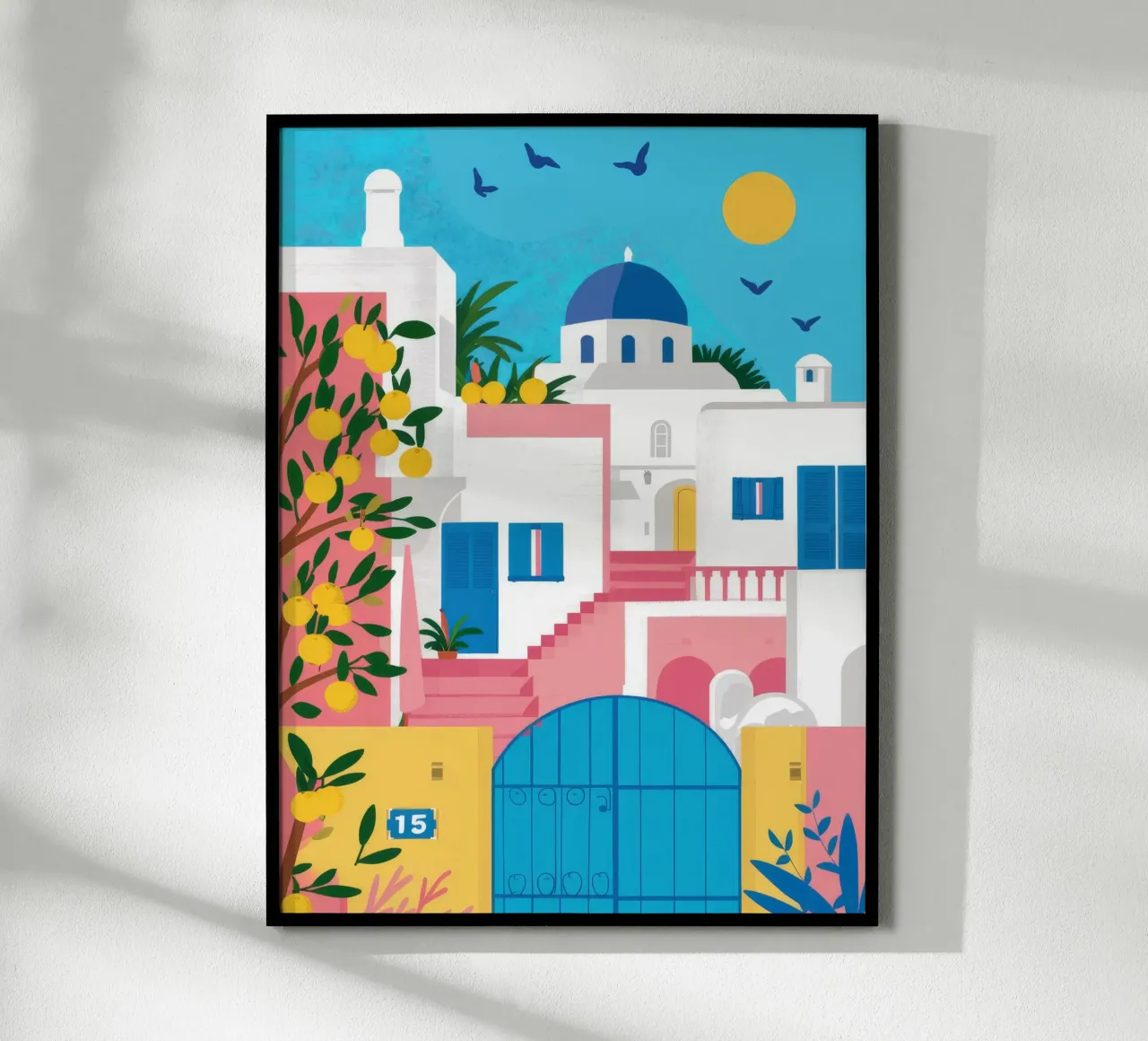 Santorini Blue Gateway poster da Pake Nebula