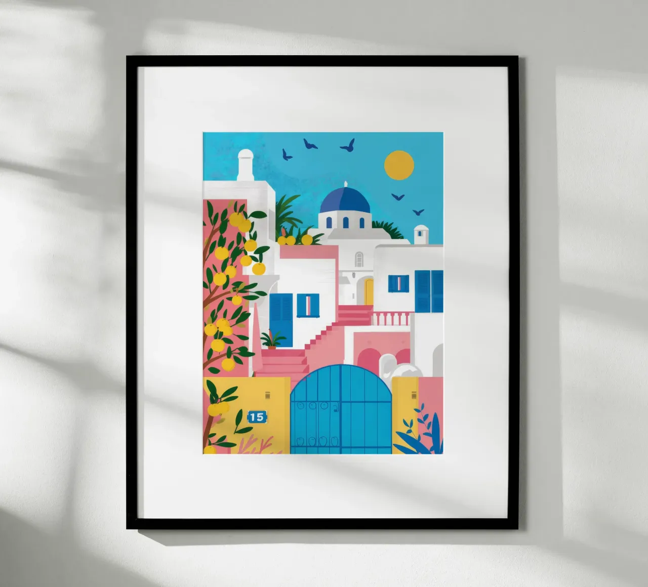 Santorini Blue Gateway poster da Pake Nebula