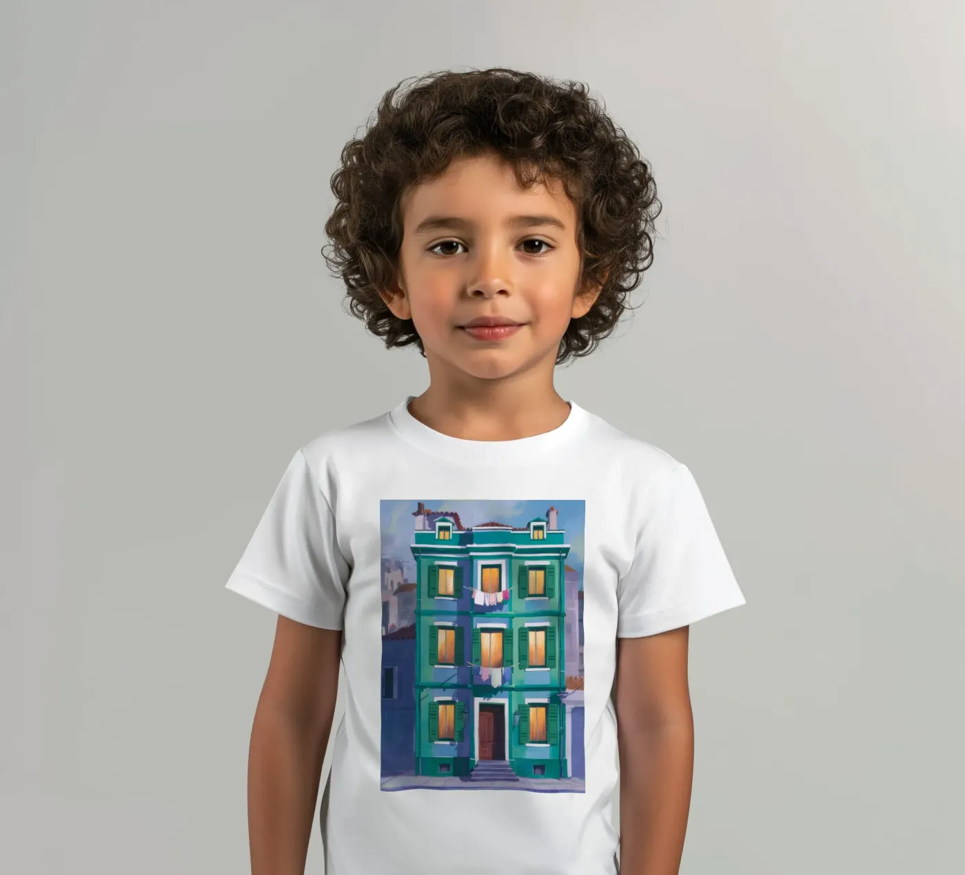 Notti dell'edificio di zaffiro t-shirt bambini da Pake Nebula