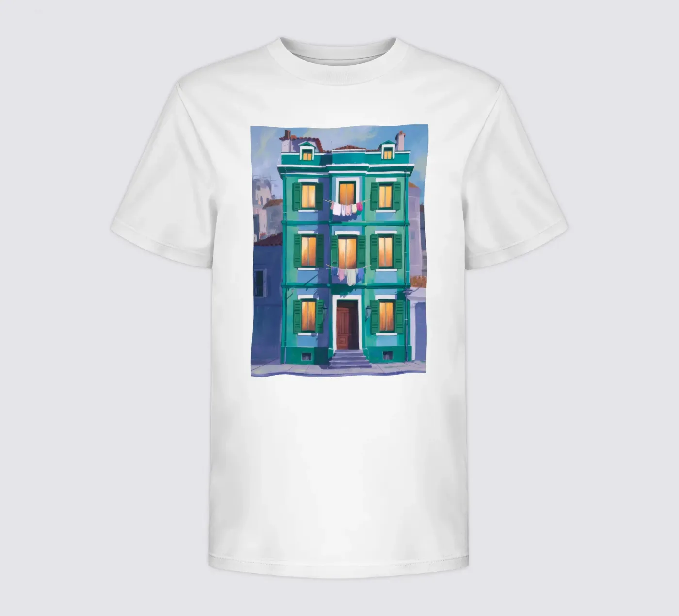 Notti dell'edificio di zaffiro t-shirt bambini da Pake Nebula