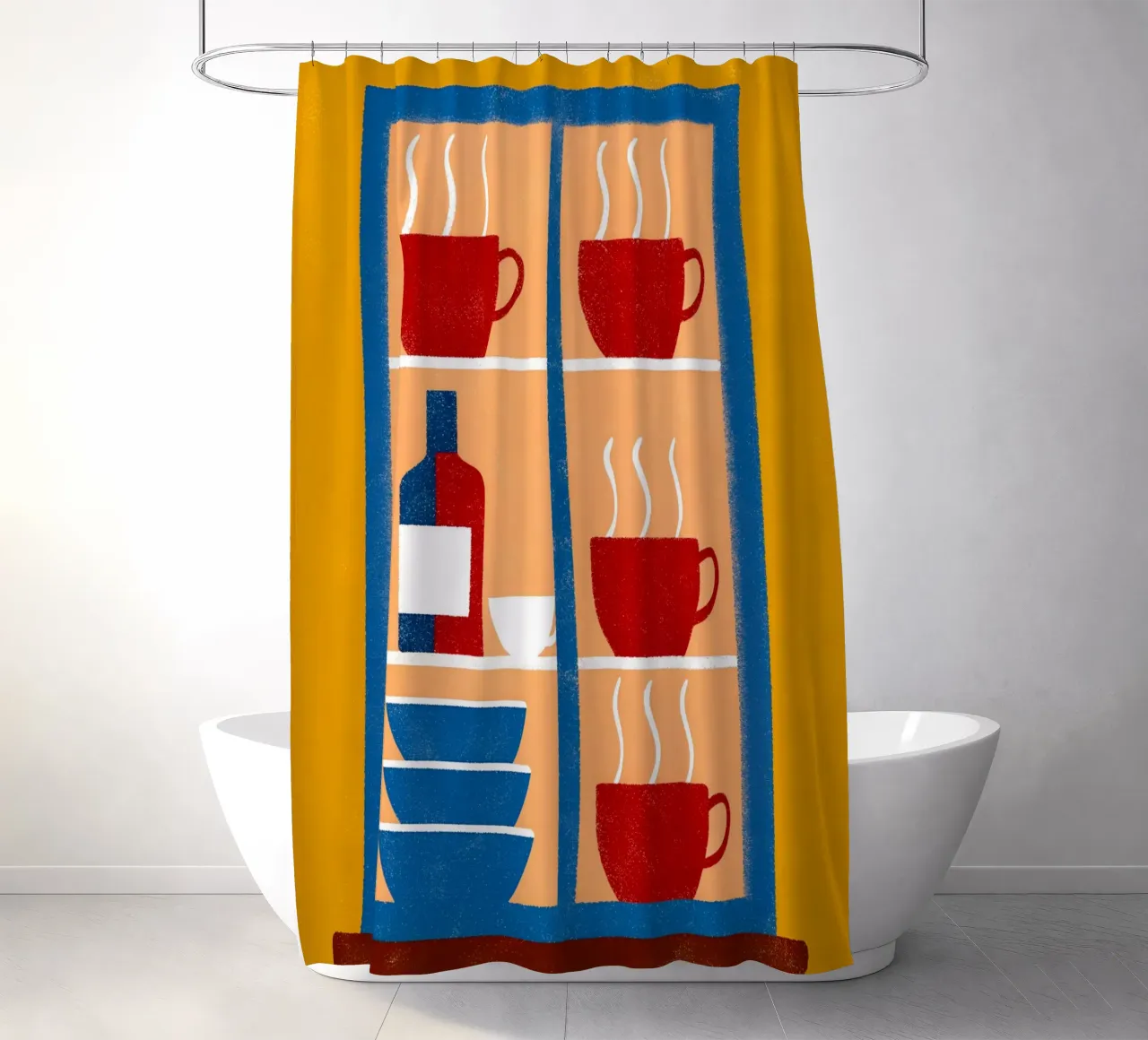 Glass Cabinet shower curtain by THE LATEST SHOP