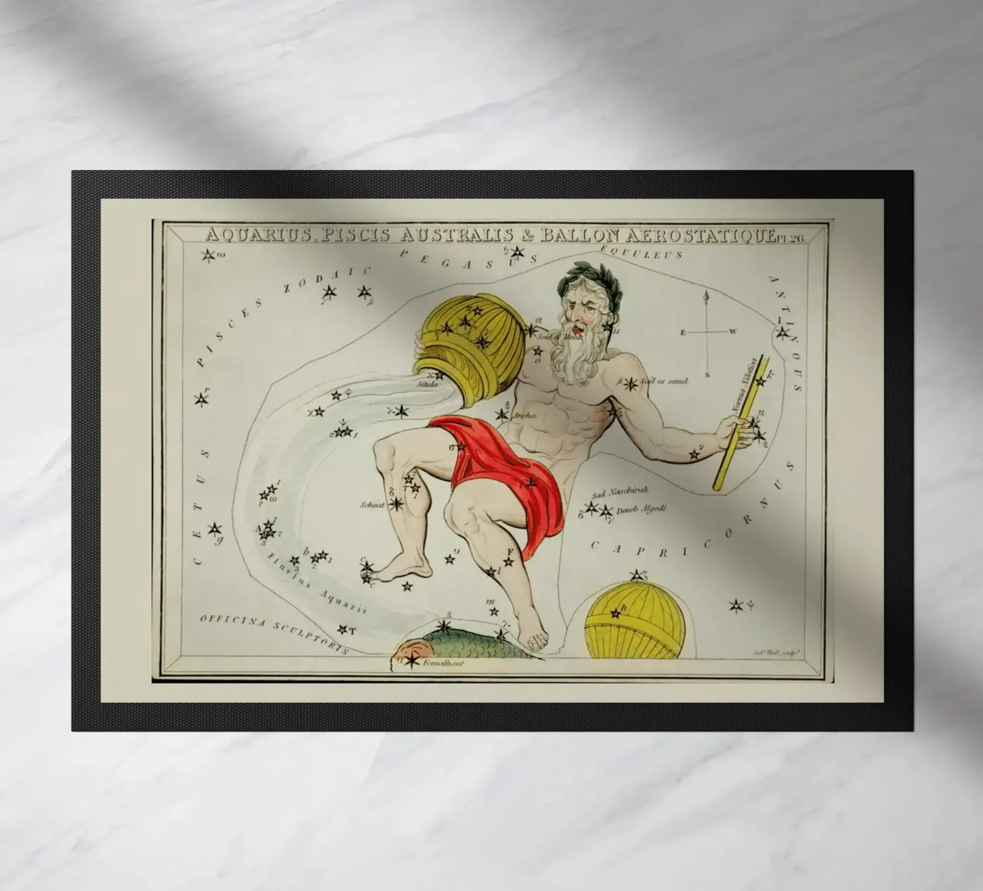 Aquarius doormat by Vintage by JUNIQE