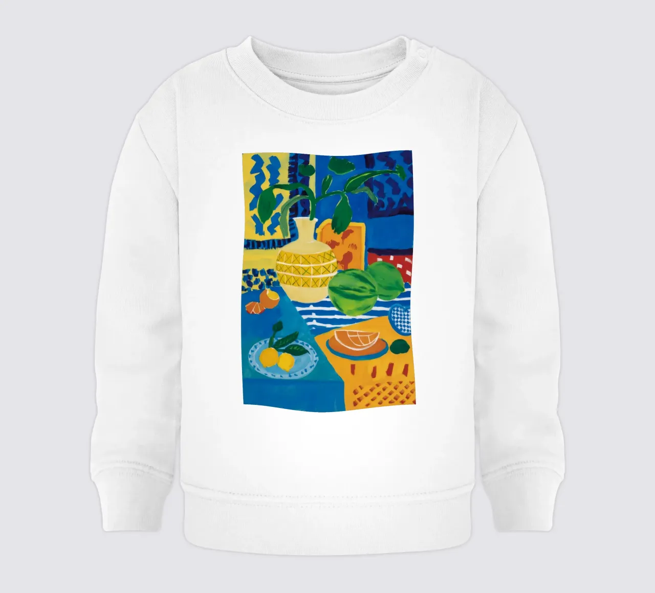 Bodegón Azure Bounty sudadera de bebé de Pake Nebula