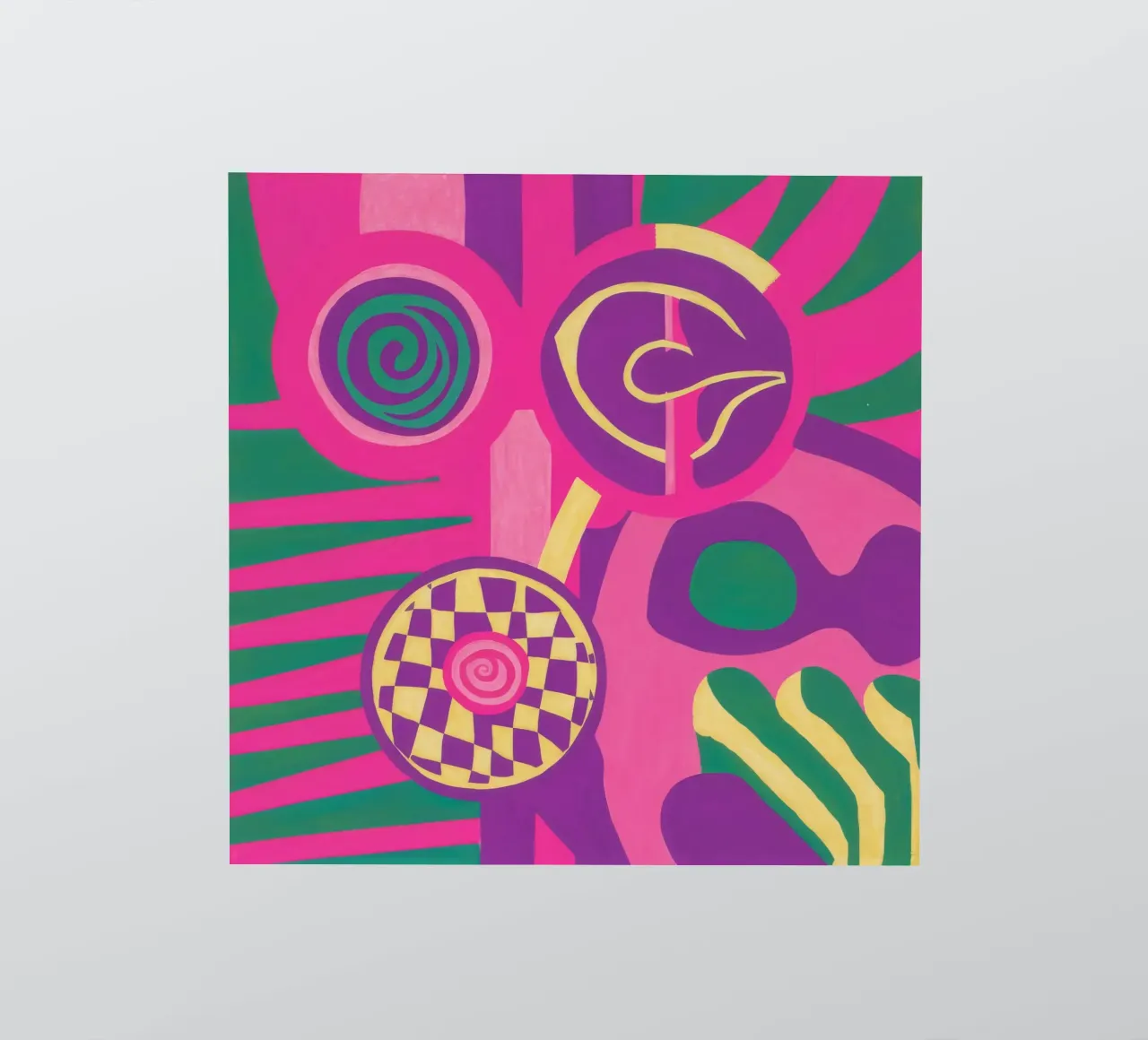 Magenta Abstract Whirl sticker by Pake Nebula
