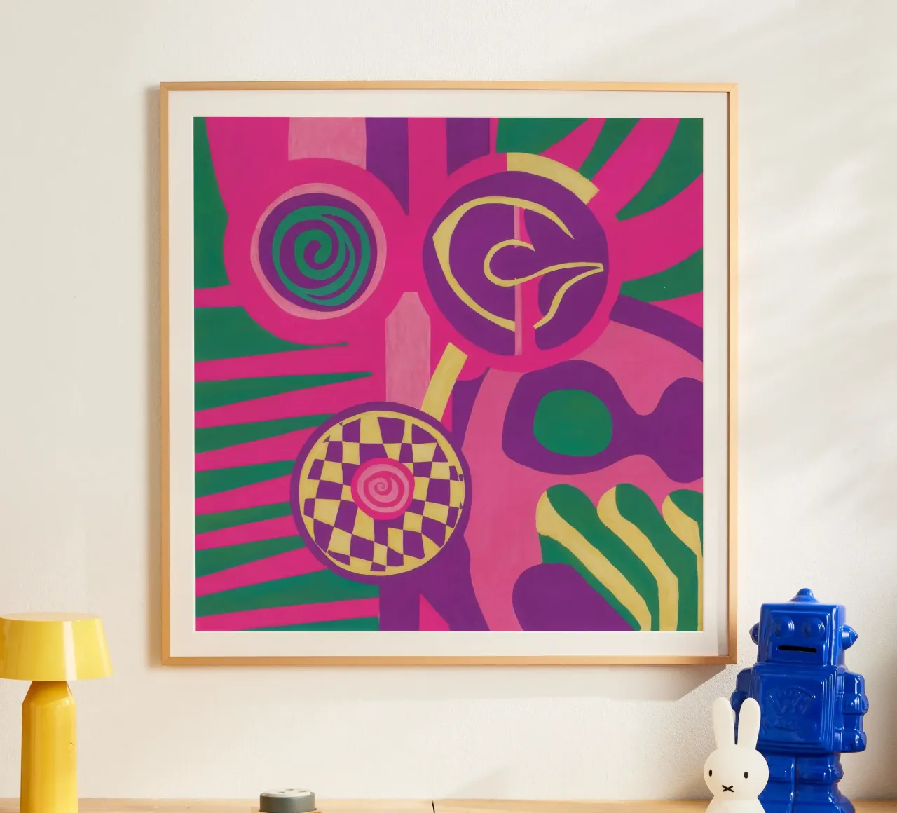 Magenta Abstract Whirl poster by Pake Nebula