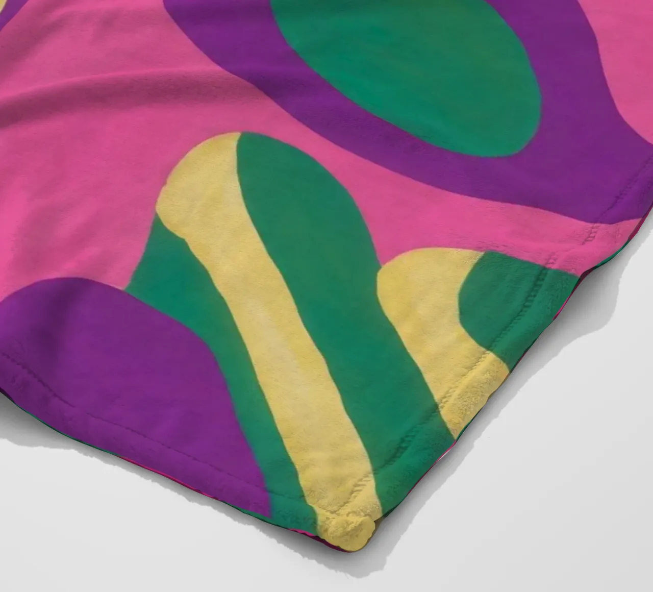 Magenta Abstract Whirl fleece blanket by Pake Nebula