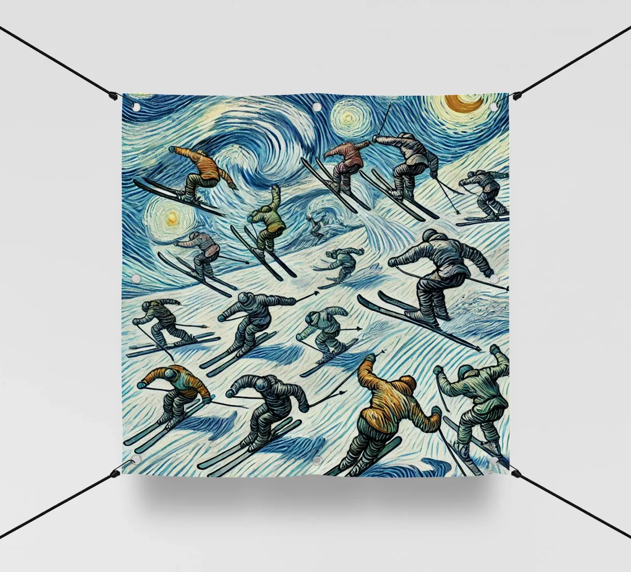 Alpine Anthill Skiing telo in pvc da Vintage Van Gogh