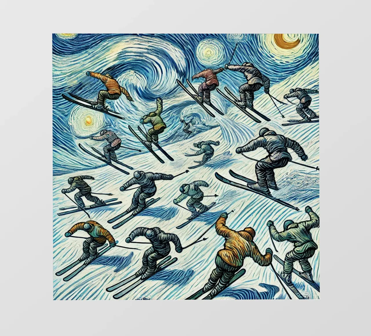 Alpine Anthill Skiing telo in pvc da Vintage Van Gogh
