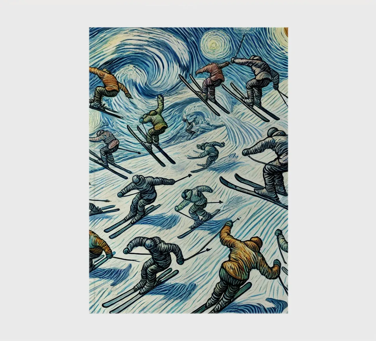 Alpine Anthill Skiing notebook by Vintage Van Gogh