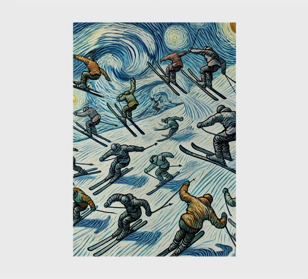 Alpine Anthill Skiing notebook by Vintage Van Gogh