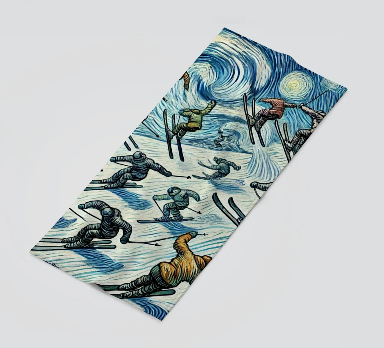 Alpine Anthill Skiing telo mare da Vintage Van Gogh