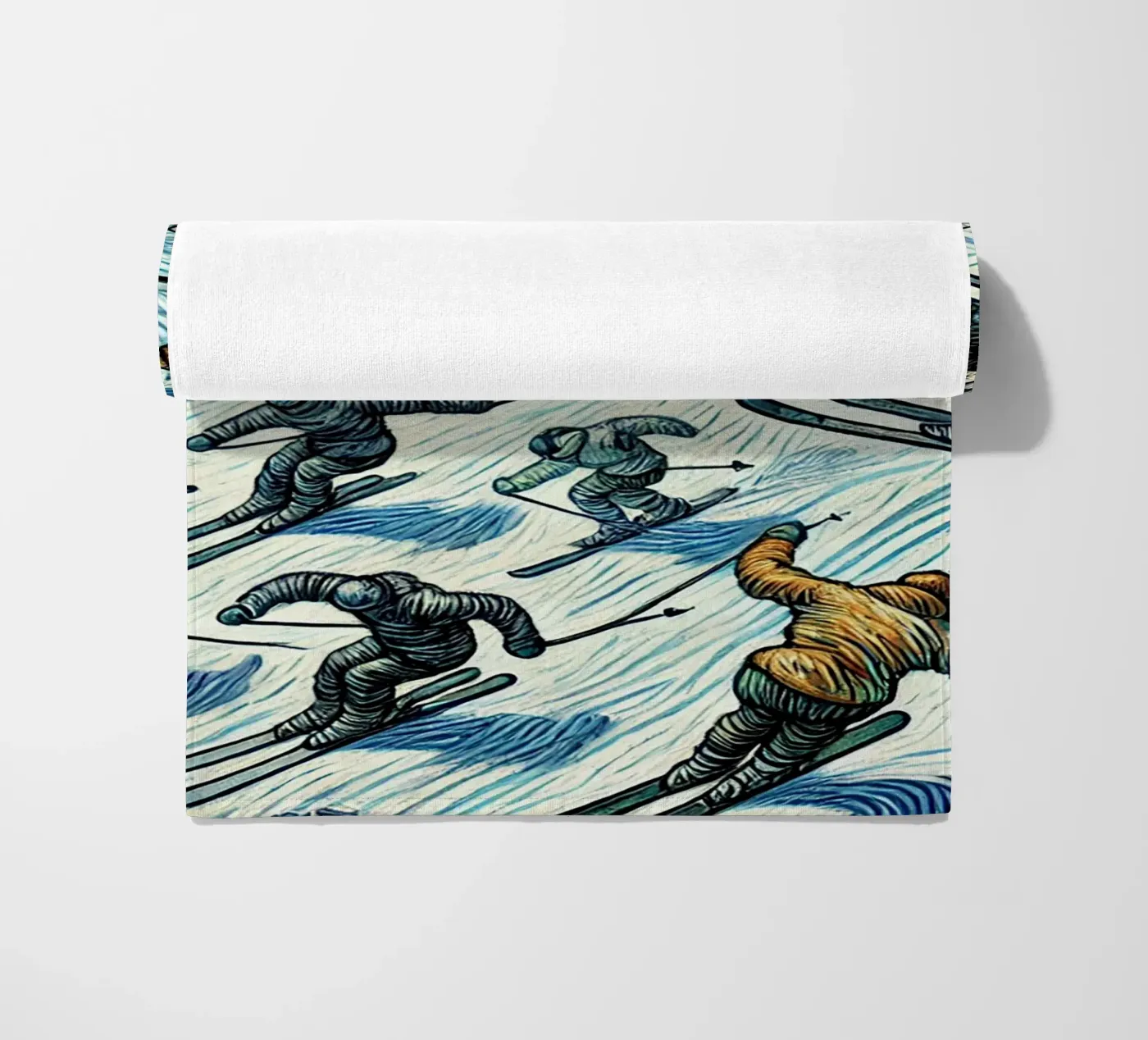 Alpine Anthill Skiing telo mare da Vintage Van Gogh