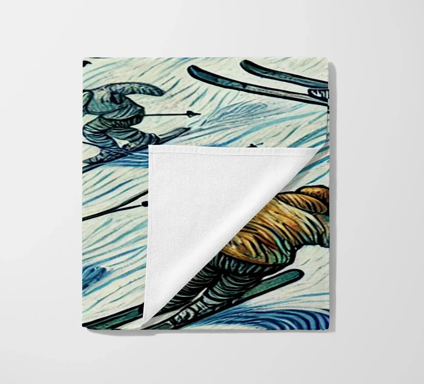 Alpine Anthill Skiing telo mare da Vintage Van Gogh