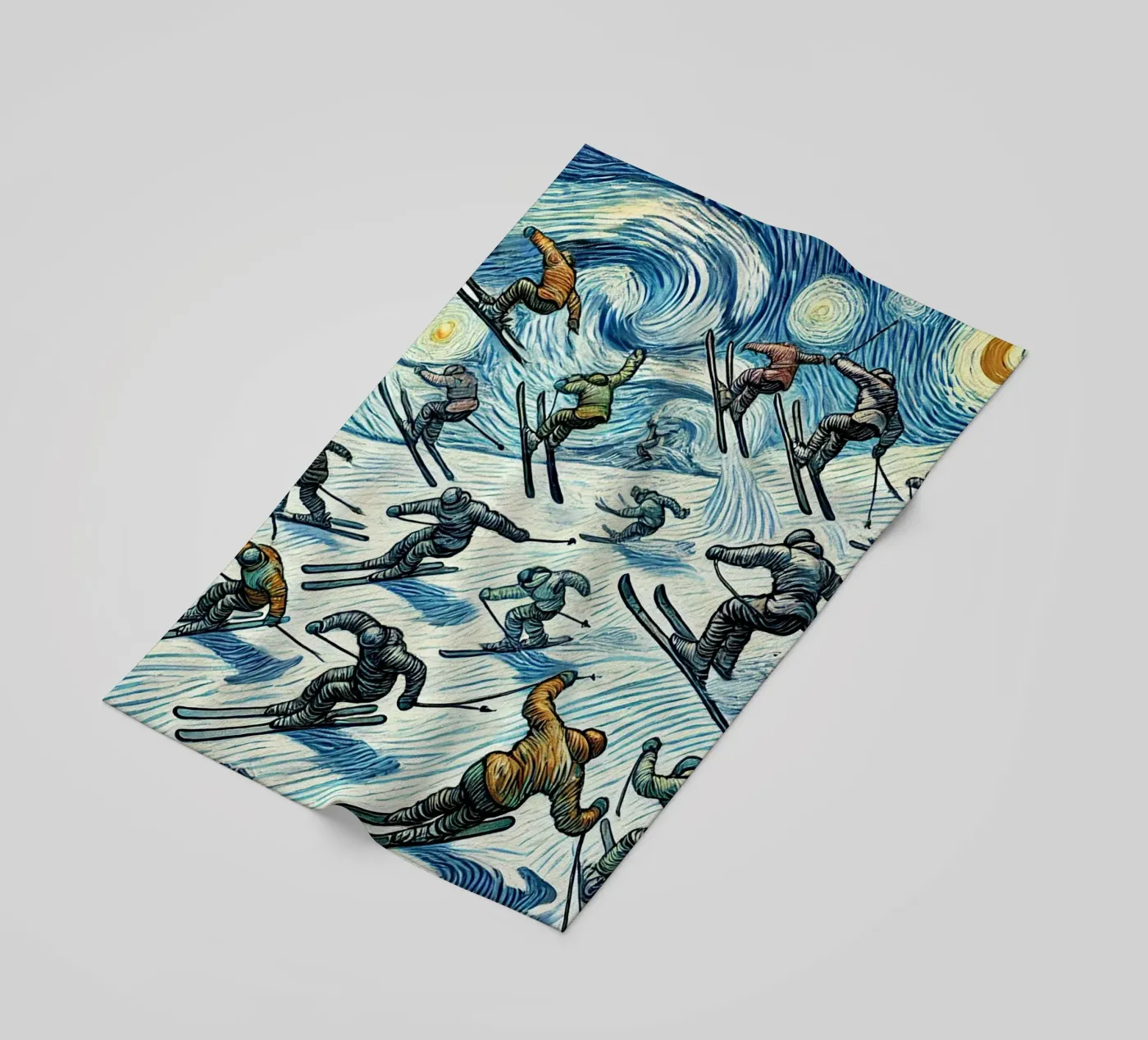 Alpine Anthill Skiing telo mare da Vintage Van Gogh