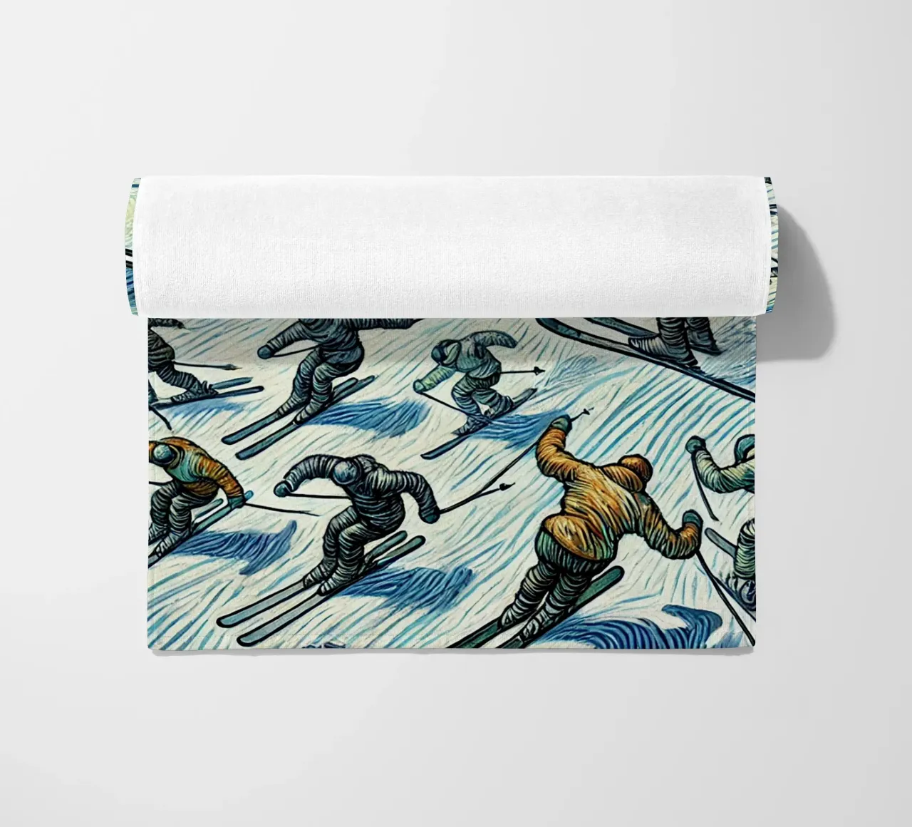 Alpine Anthill Skiing telo mare da Vintage Van Gogh