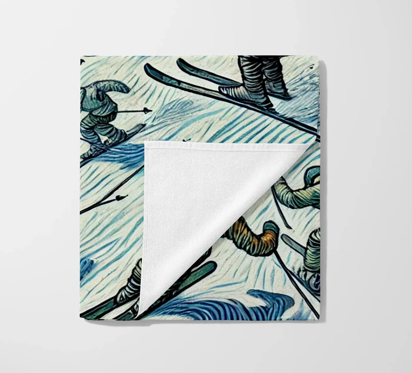 Alpine Anthill Skiing telo mare da Vintage Van Gogh
