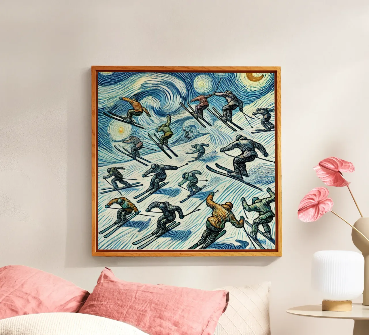 Alpine Anthill Skiing plexiglass da Vintage Van Gogh