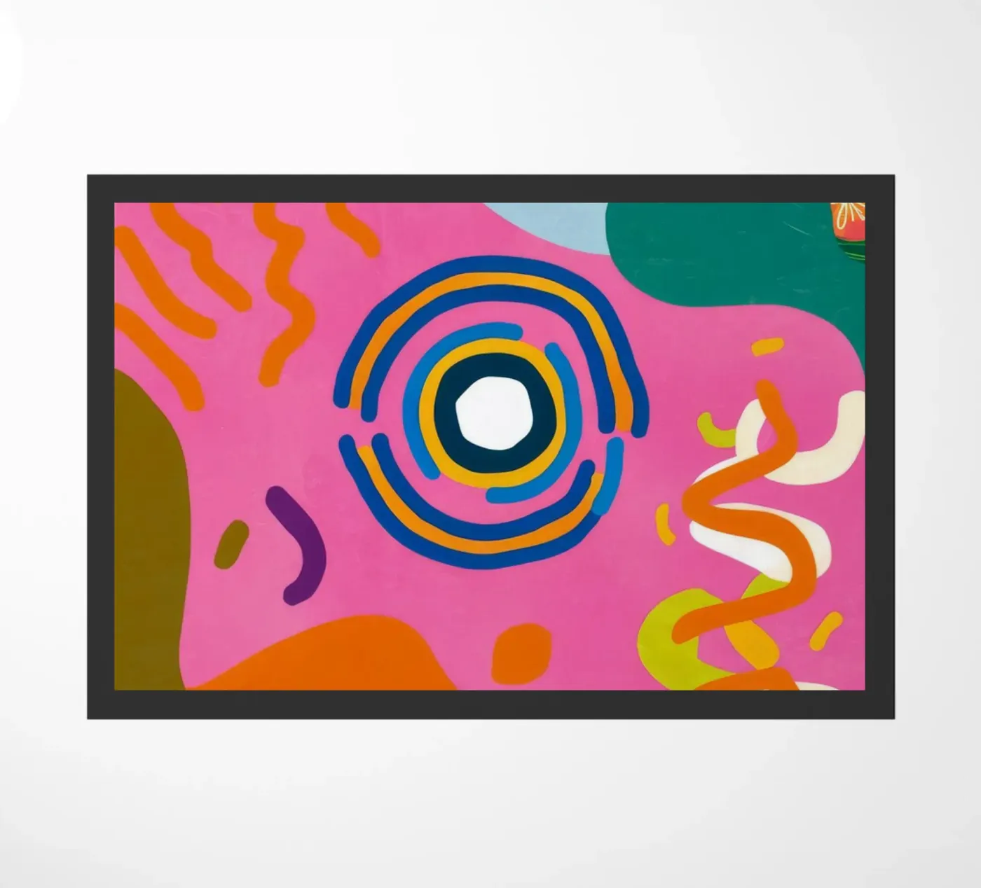 Playful Scribble Symphony doormat by Pake Nebula