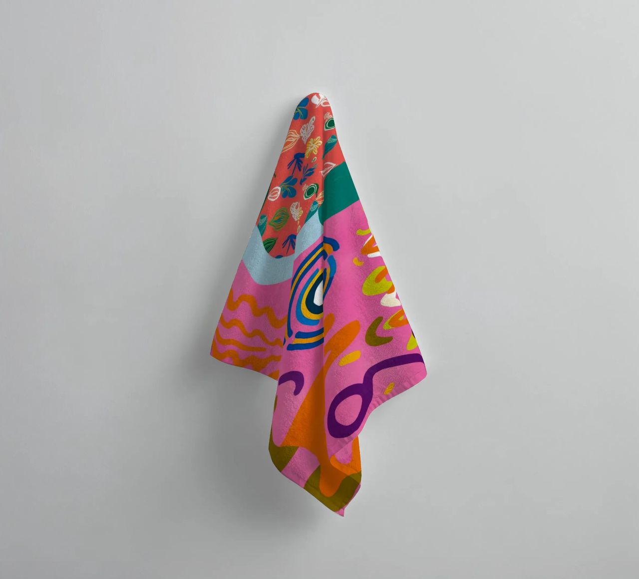 Speelse Krabbel Symfonie badhanddoek van Pake Nebula