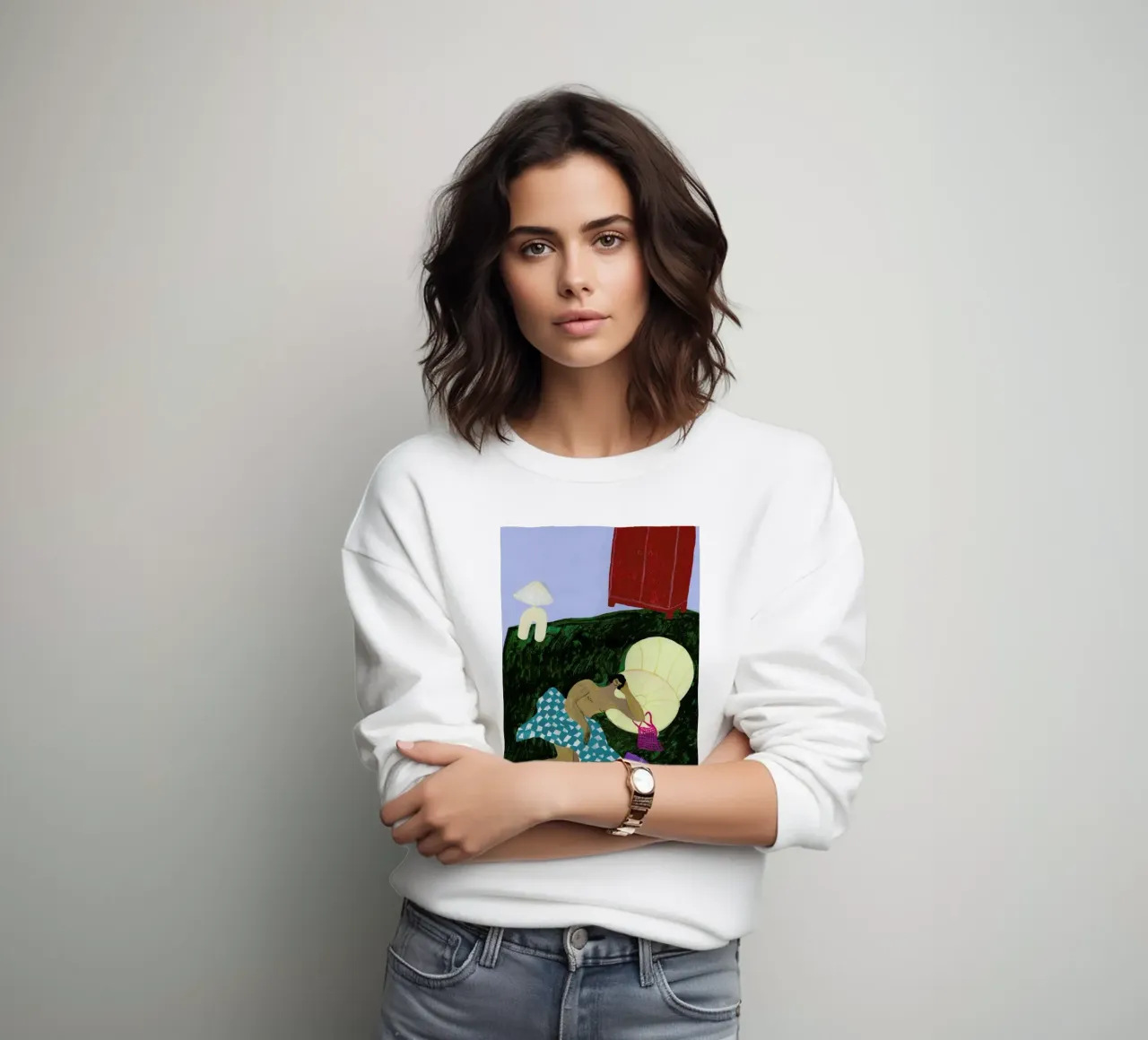 Blanket and Book felpa da Nudes and Croissants