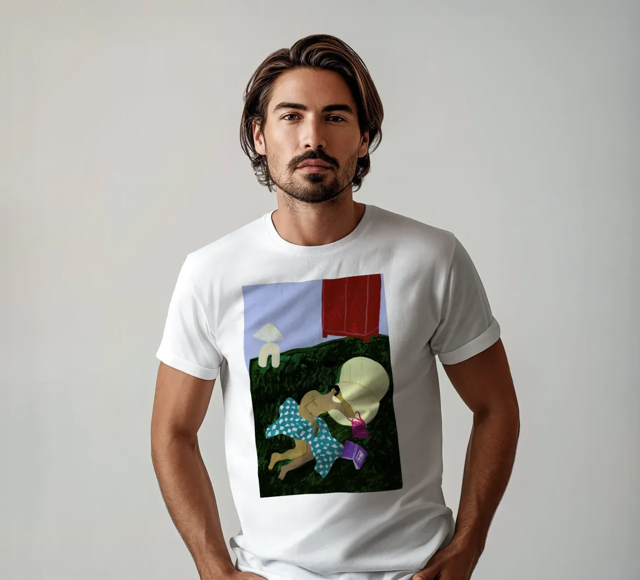 Blanket and Book T-Shirt von Nudes and Croissants