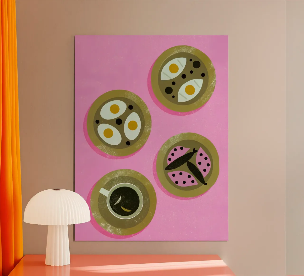 Colazione poster con telaio in plastica da THE LATEST SHOP