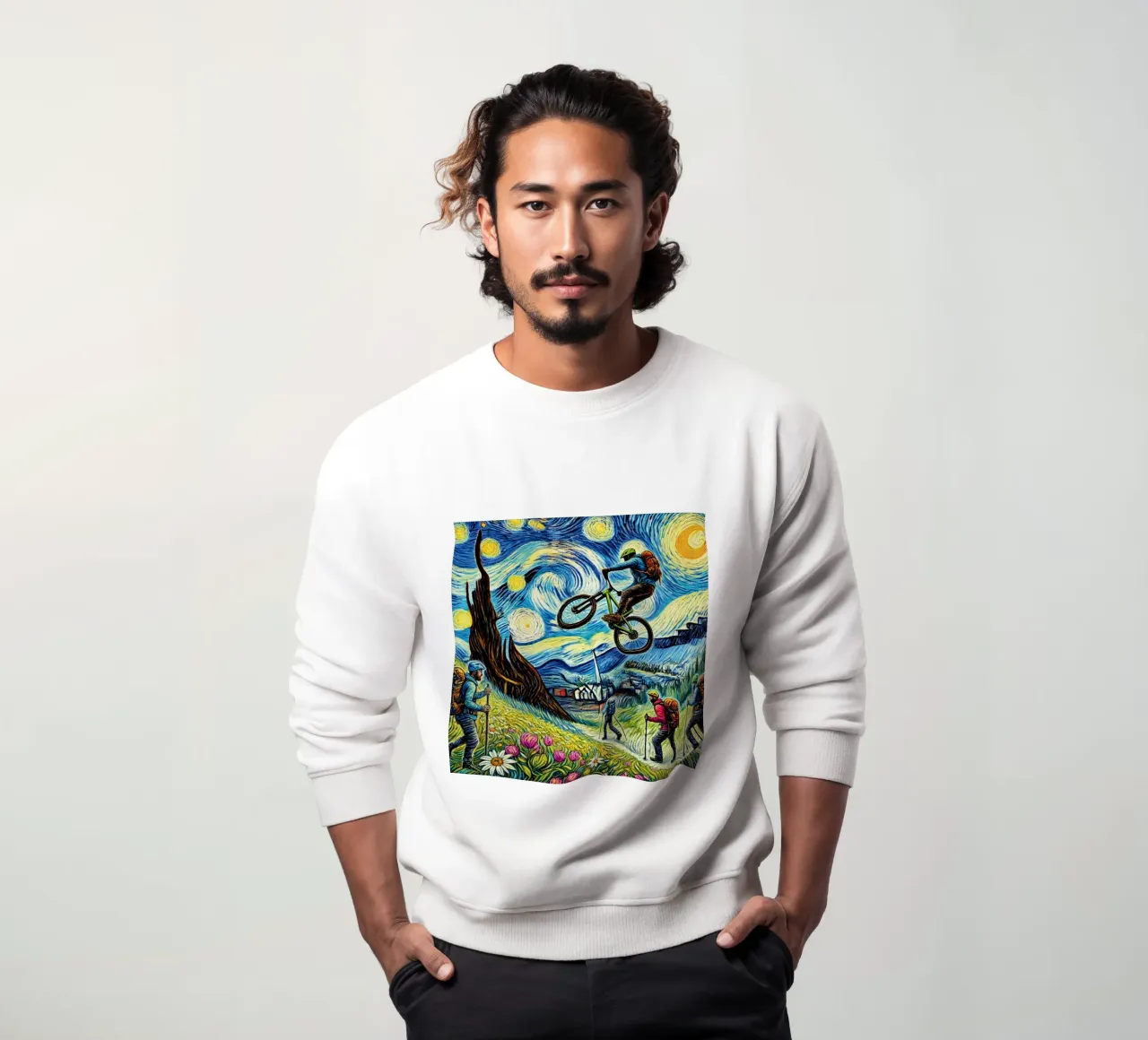 Alpine Bike Spring felpa da Vintage Van Gogh