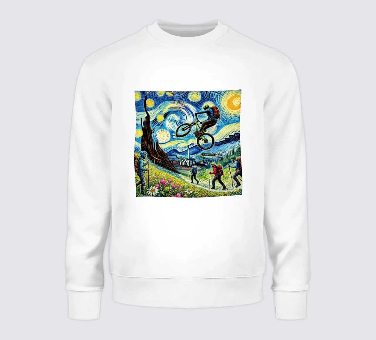 Alpine Bike Spring felpa da Vintage Van Gogh