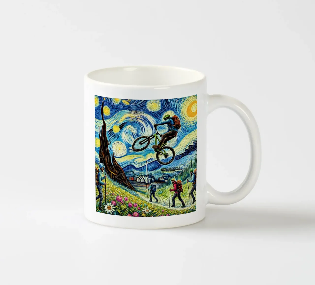 Alpine Bike Spring tazza in ceramica da Vintage Van Gogh