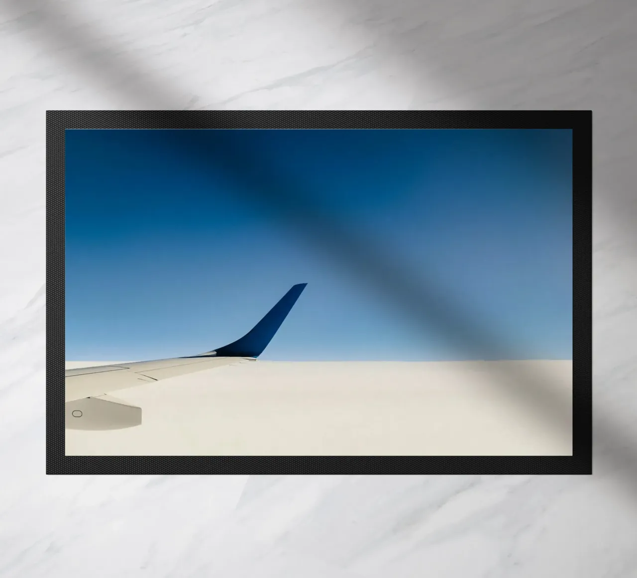 airplane clouds doormat by Bleu