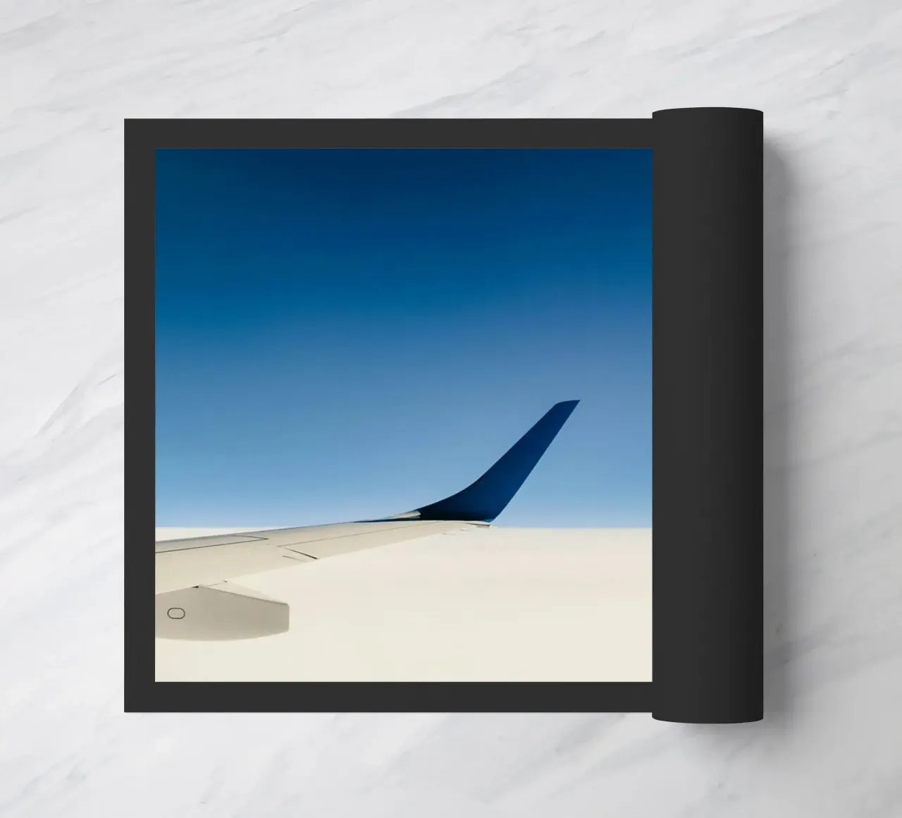 airplane clouds doormat by Bleu