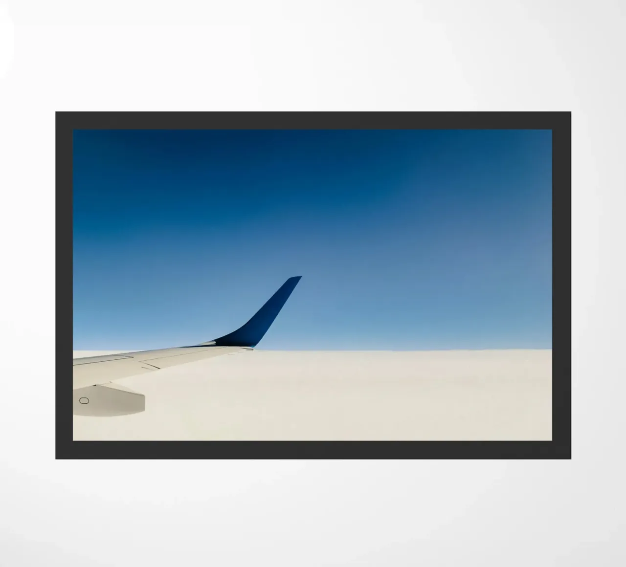 airplane clouds doormat by Bleu