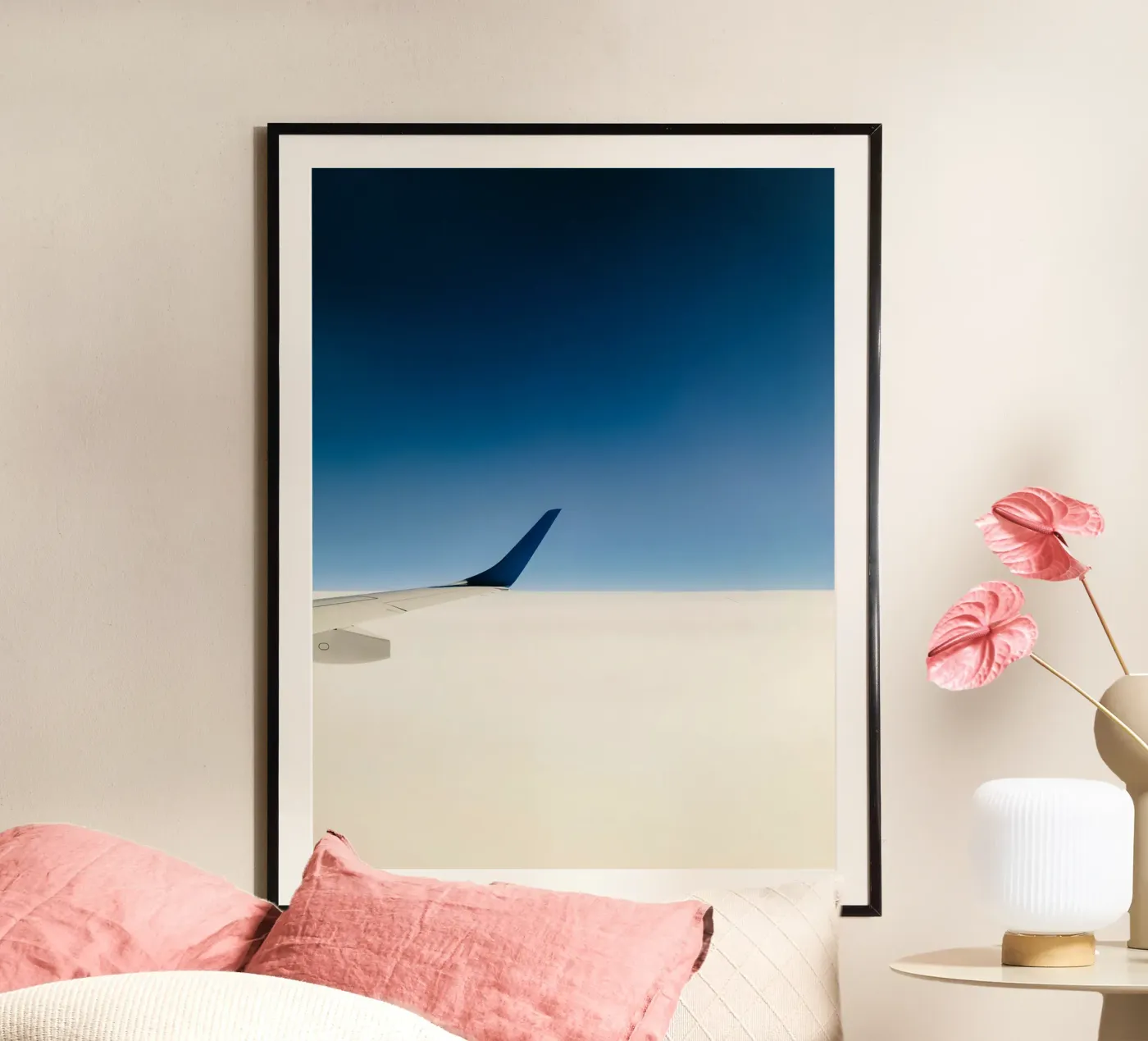 Flugzeugwolken Poster von Bleu