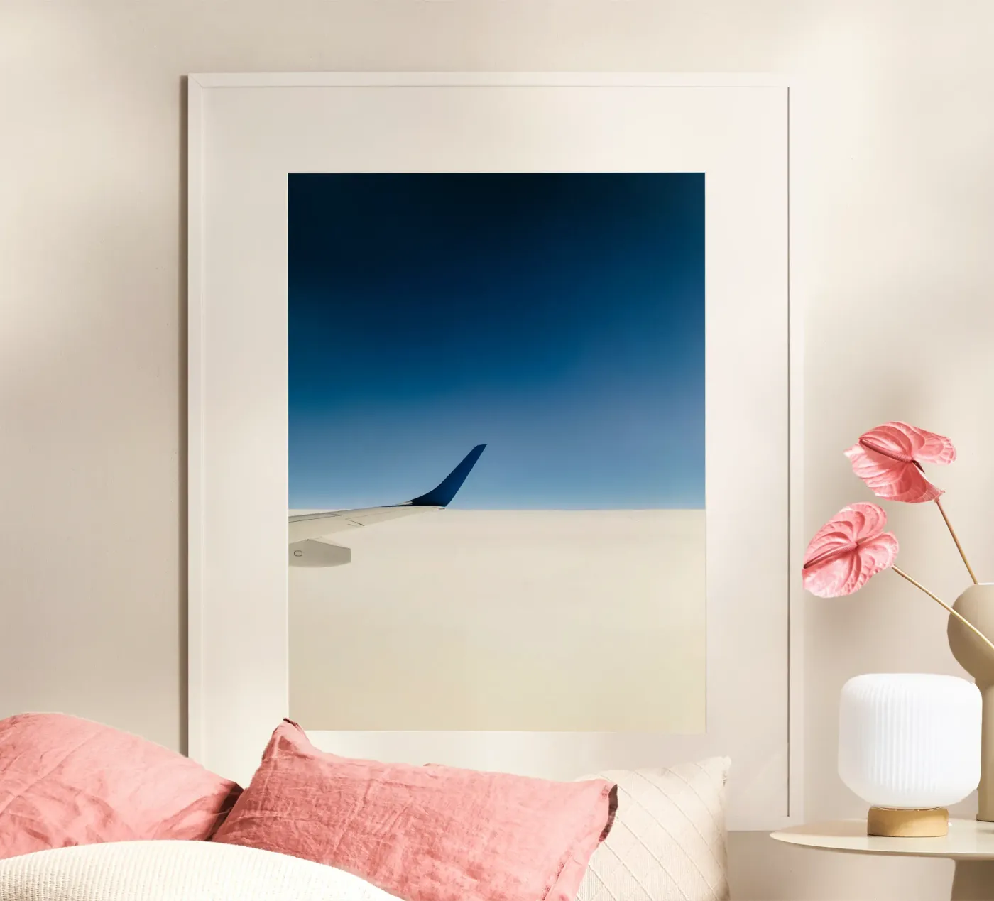 Flugzeugwolken Poster von Bleu