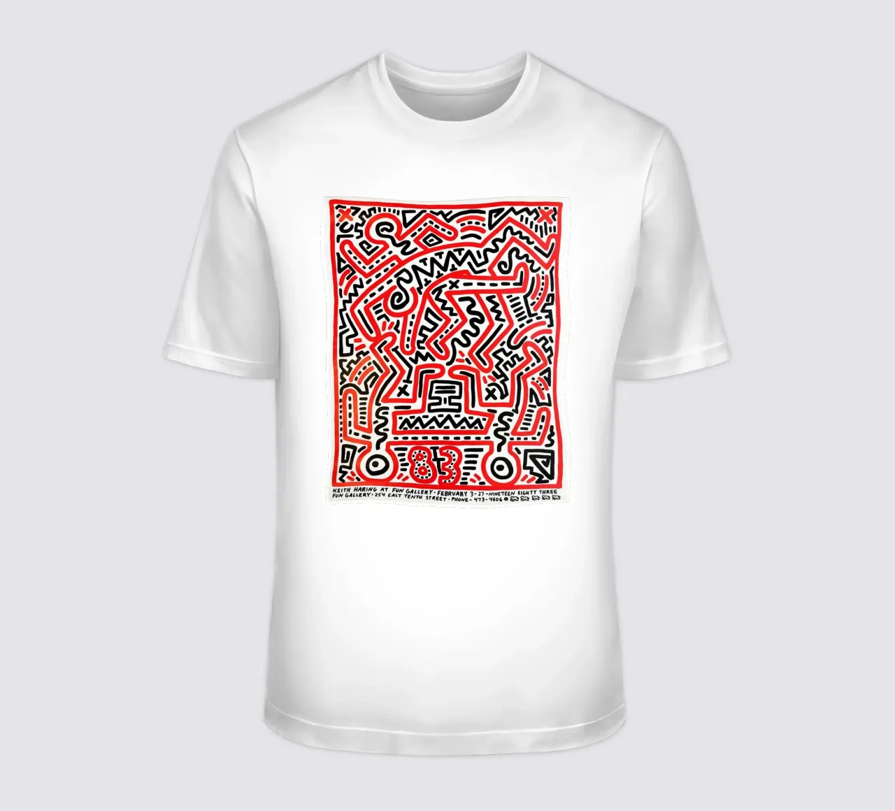 Keith Haring Collage Astratto t-shirt da SRI WEDARI GALLERY