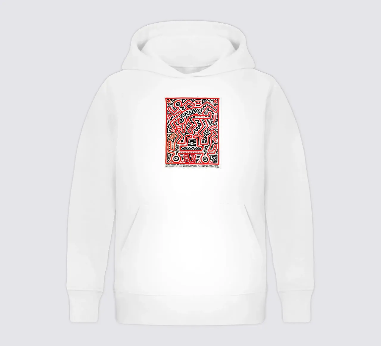 Keith Haring Collage Abstract kids hoodie by SRI WEDARI GALLERY