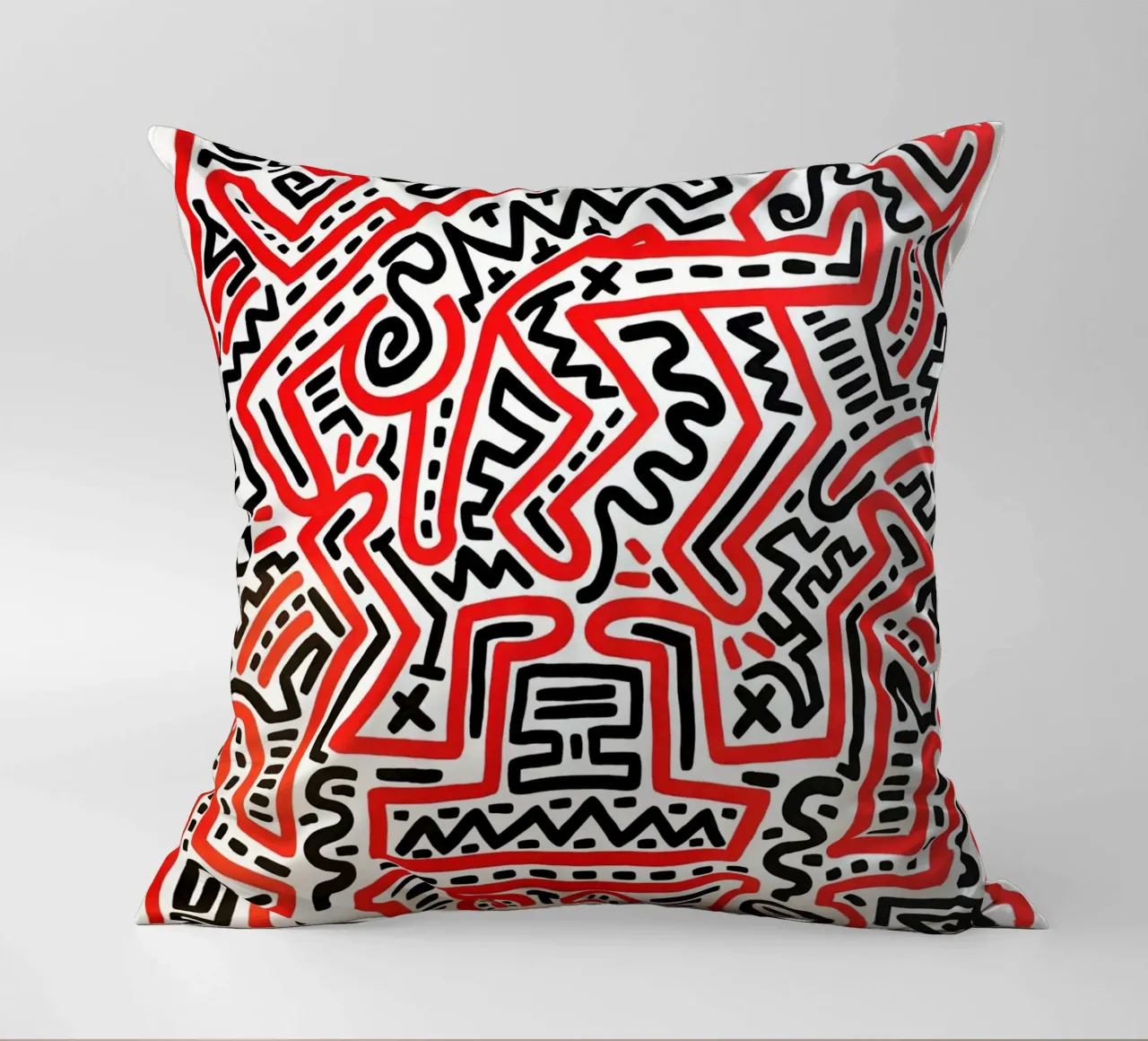 Keith Haring Collage Astratto cuscino da SRI WEDARI GALLERY