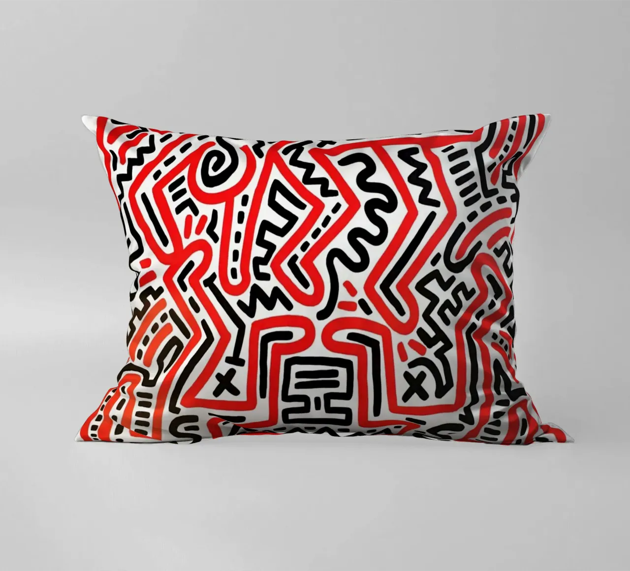 Keith Haring Collage Astratto cuscino da SRI WEDARI GALLERY