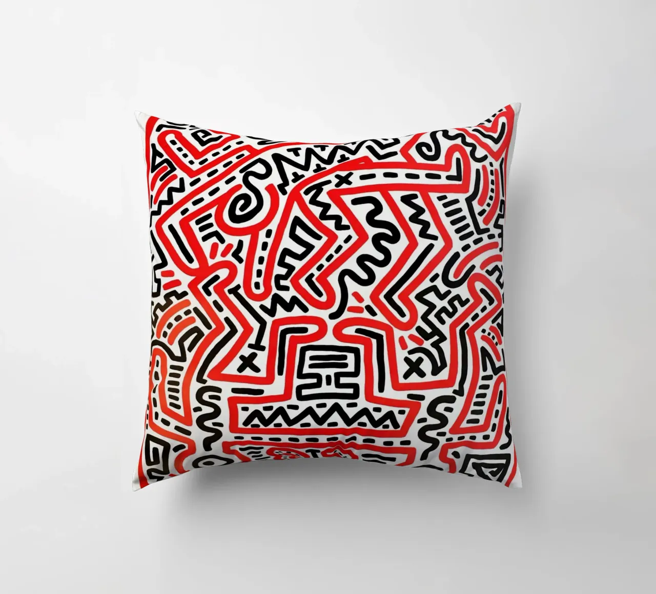 Keith Haring Collage Astratto cuscino da SRI WEDARI GALLERY