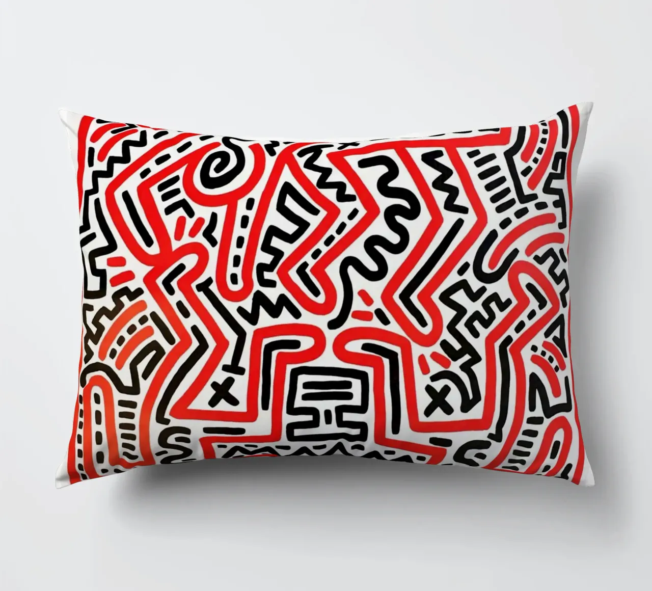Keith Haring Collage Astratto cuscino da SRI WEDARI GALLERY